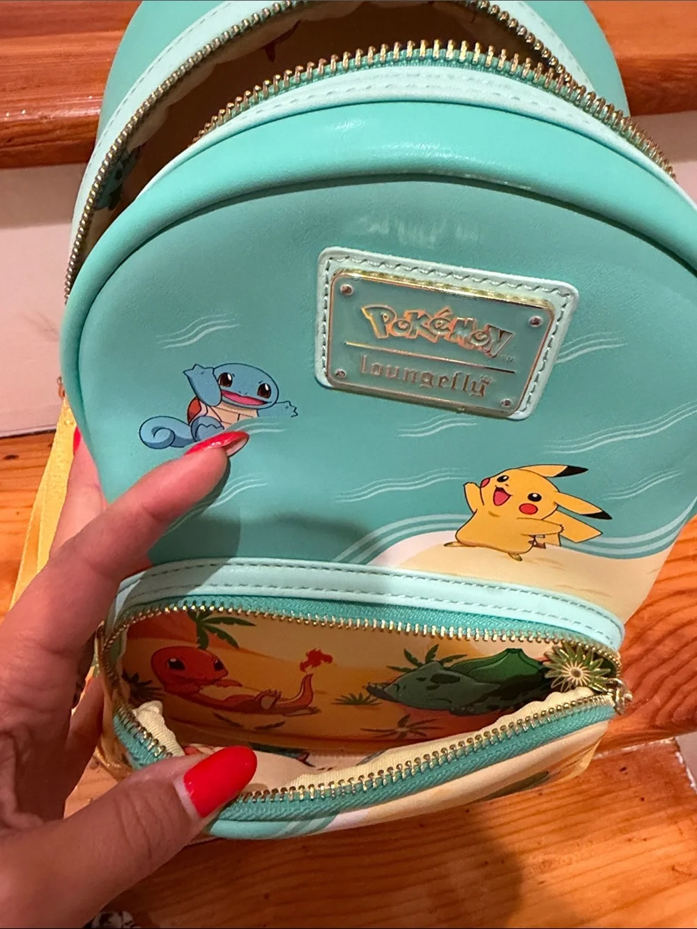 Loungefly Kids Teal, Yellow & Orange Pokémon Mini Backpack